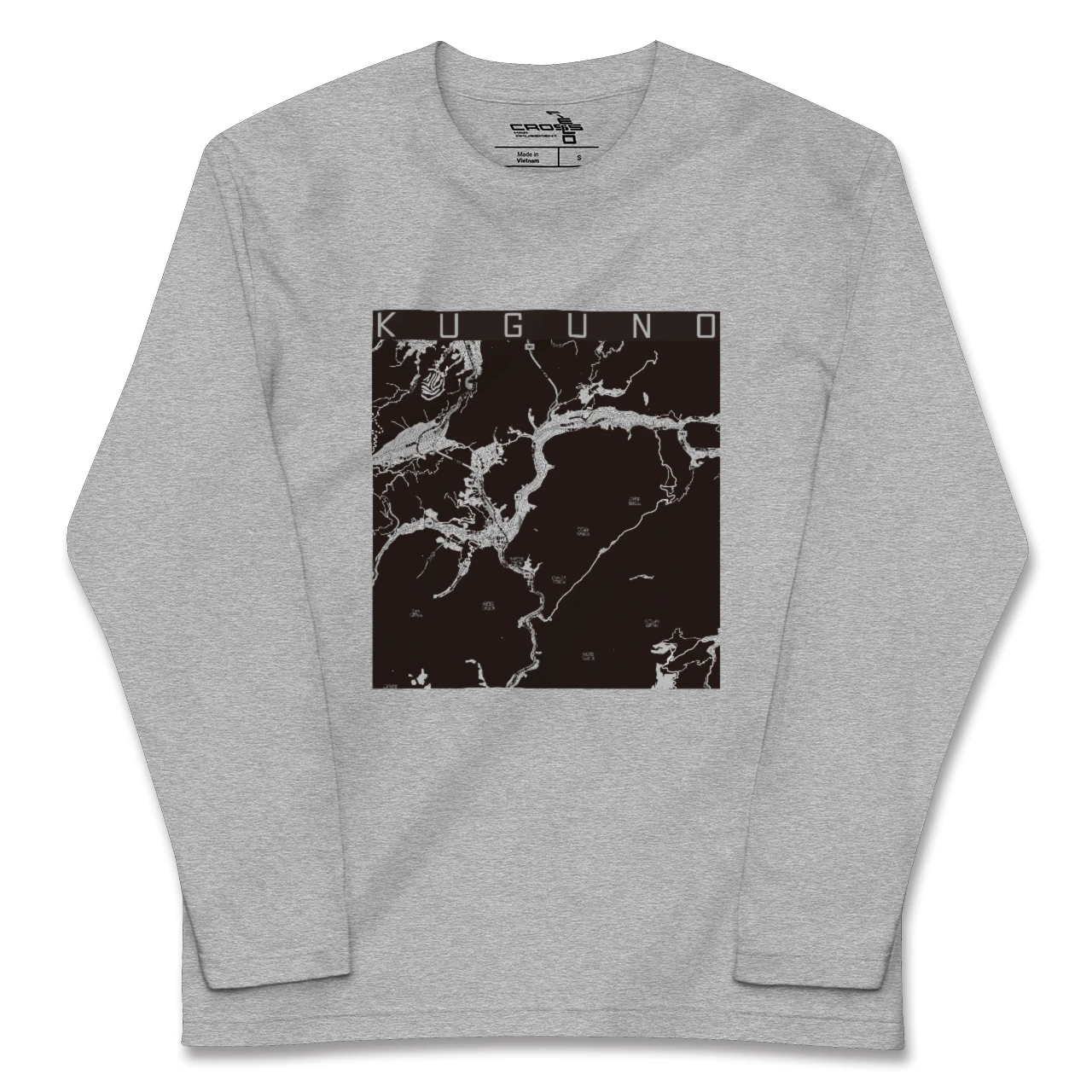 【久々野(岐阜県)】地図柄ロングスリーブTシャツ