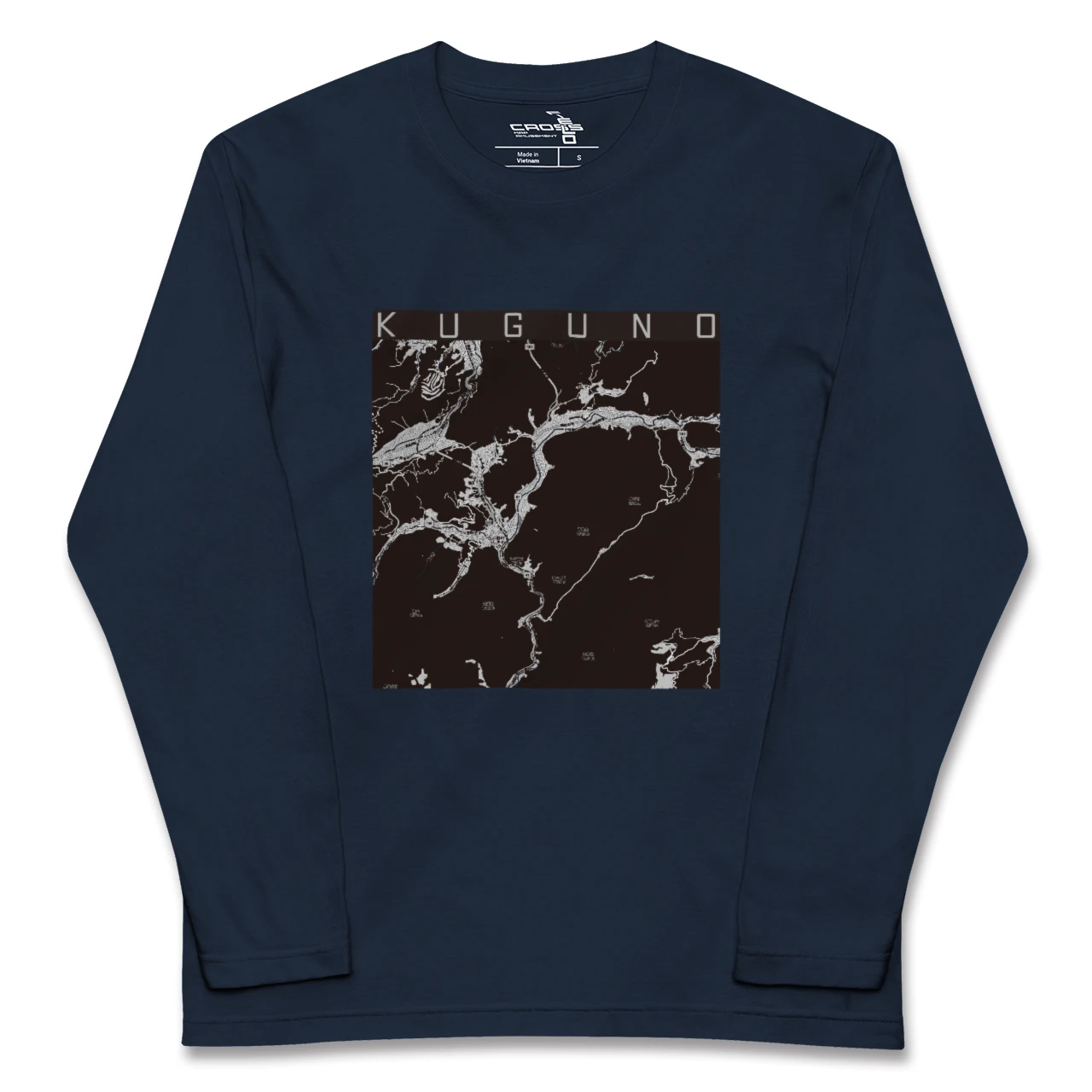 【久々野(岐阜県)】地図柄ロングスリーブTシャツ