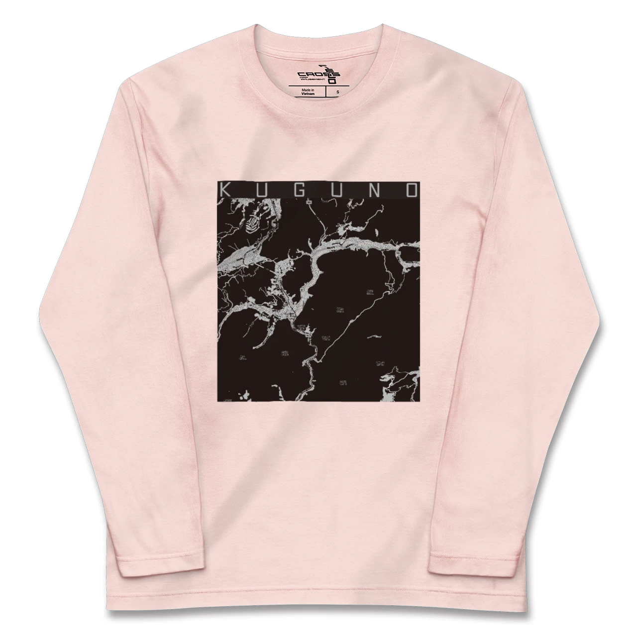 【久々野(岐阜県)】地図柄ロングスリーブTシャツ