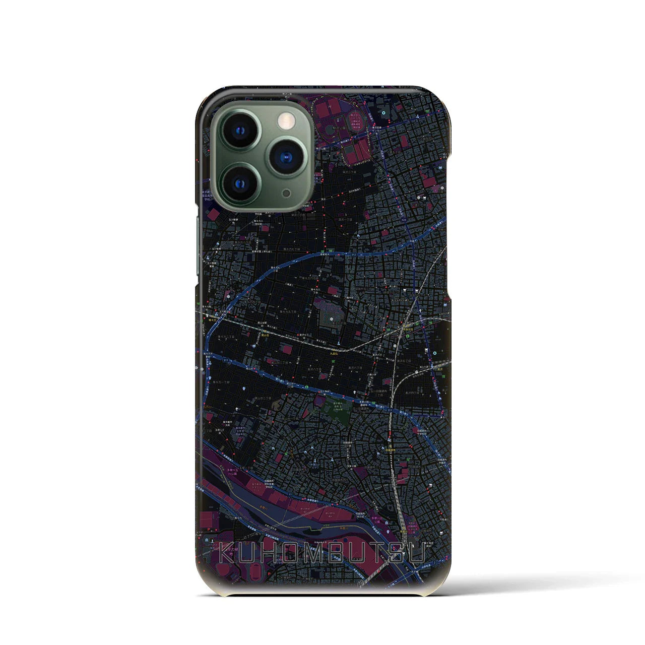 【九品仏(東京都)】地図柄iPhoneケース(バックカバータイプ)