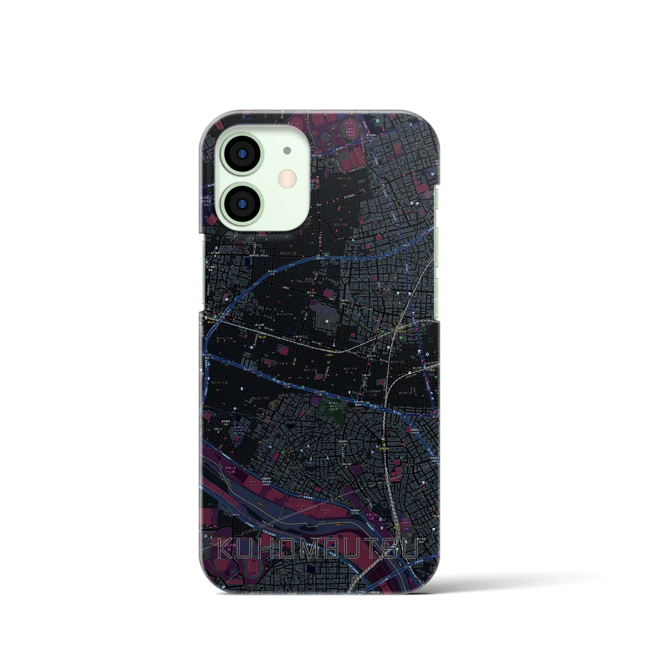 【九品仏(東京都)】地図柄iPhoneケース(バックカバータイプ)