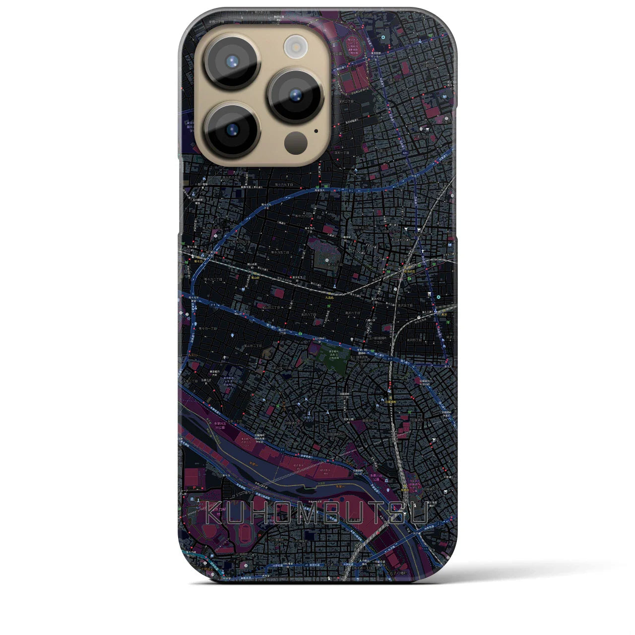 【九品仏(東京都)】地図柄iPhoneケース(バックカバータイプ)