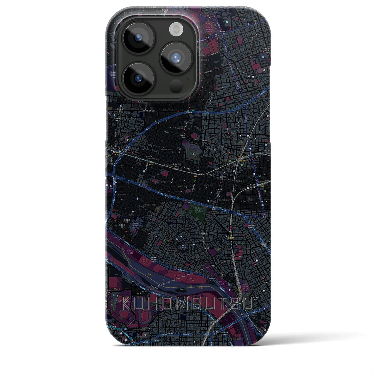 【九品仏(東京都)】地図柄iPhoneケース(バックカバータイプ)