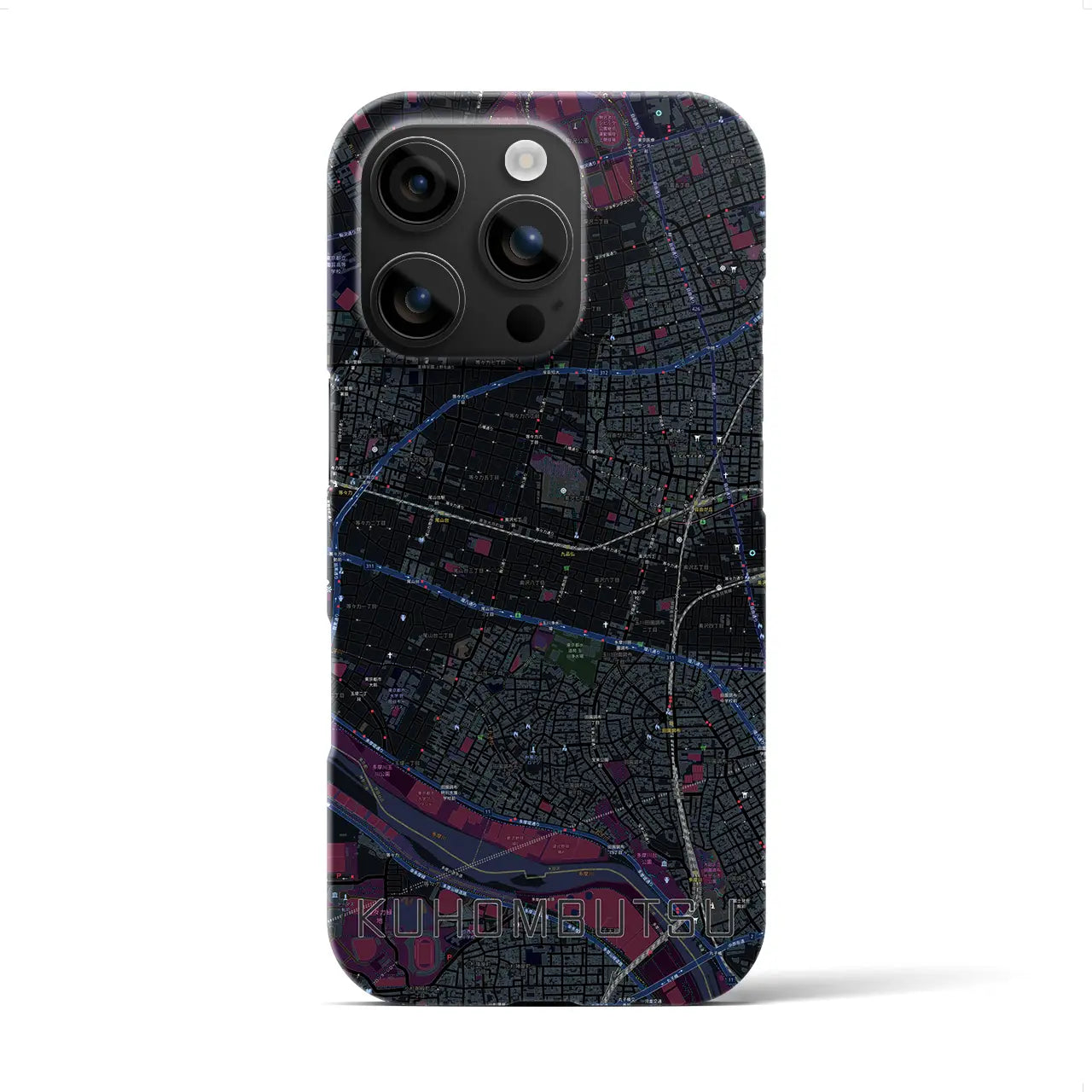【九品仏(東京都)】地図柄iPhoneケース(バックカバータイプ)