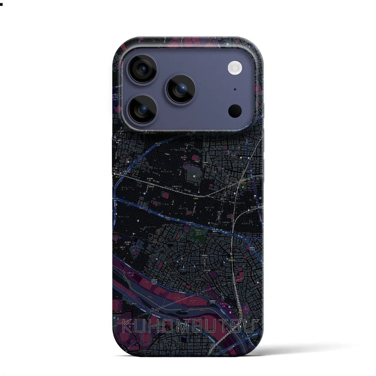 【九品仏(東京都)】地図柄iPhoneケース(バックカバータイプ)