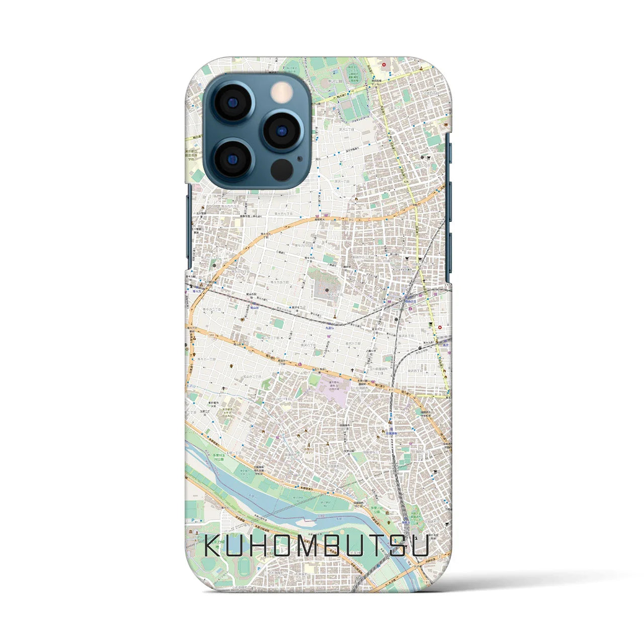 【九品仏(東京都)】地図柄iPhoneケース(バックカバータイプ)