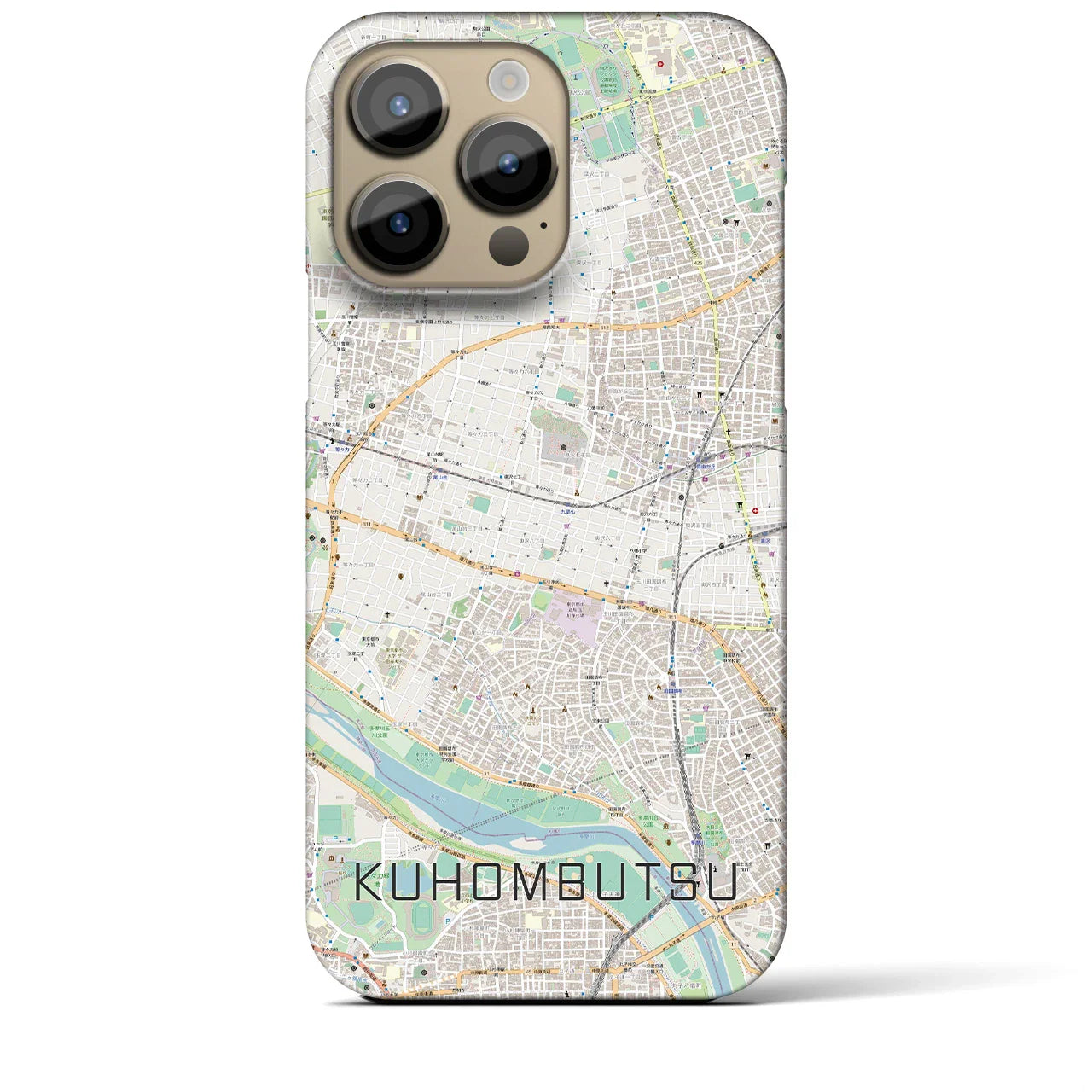 【九品仏(東京都)】地図柄iPhoneケース(バックカバータイプ)