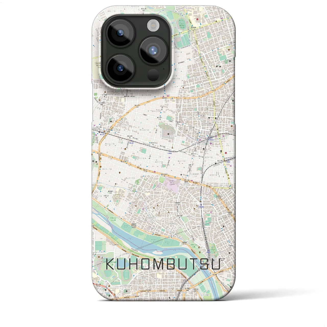 【九品仏(東京都)】地図柄iPhoneケース(バックカバータイプ)
