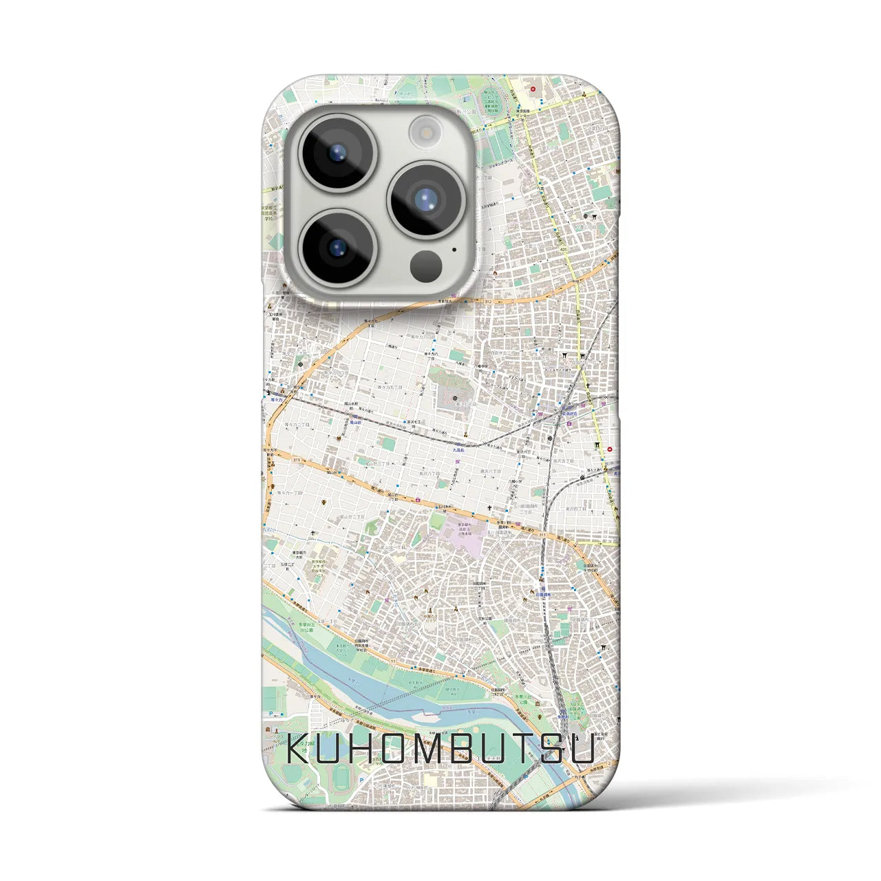 【九品仏(東京都)】地図柄iPhoneケース(バックカバータイプ)