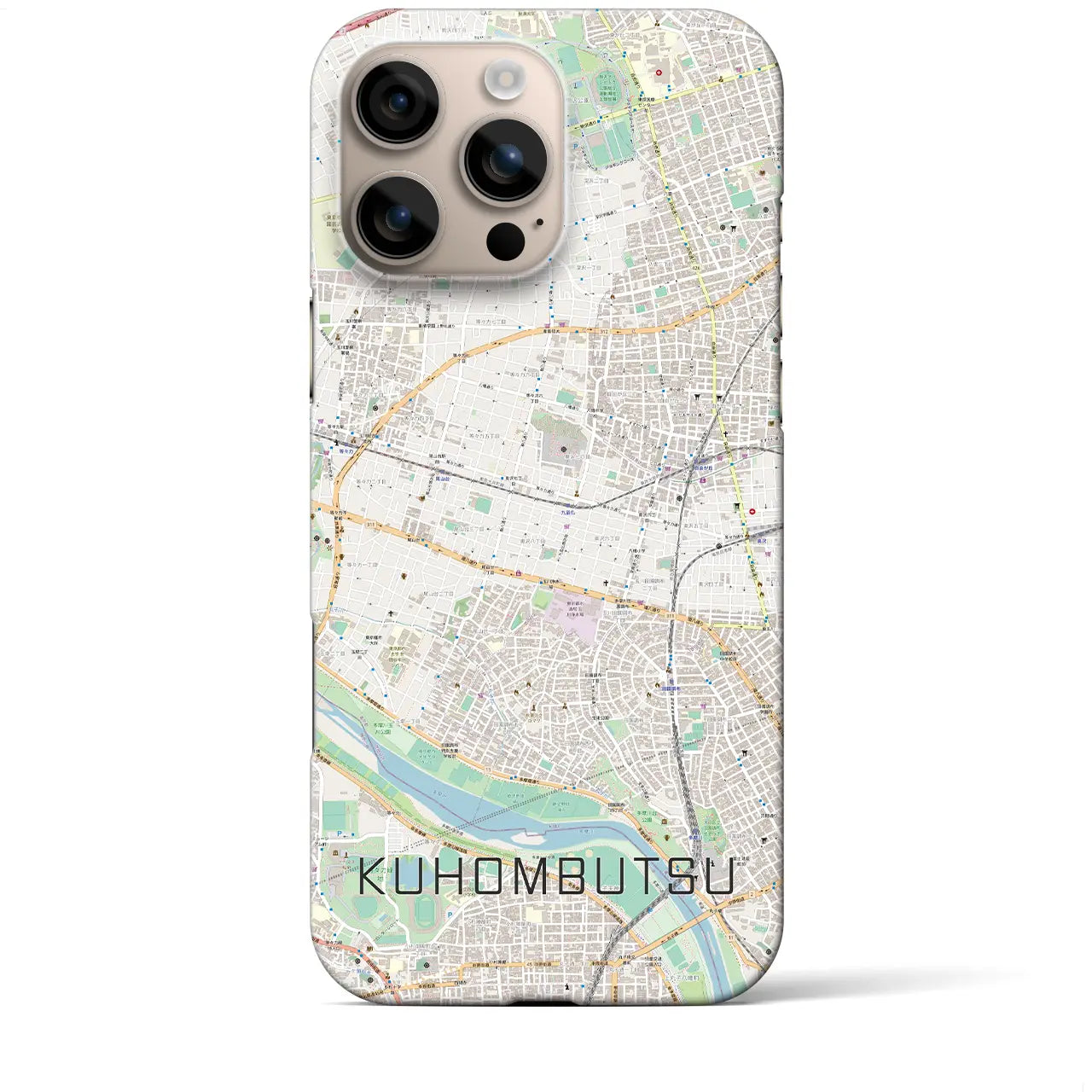 【九品仏(東京都)】地図柄iPhoneケース(バックカバータイプ)