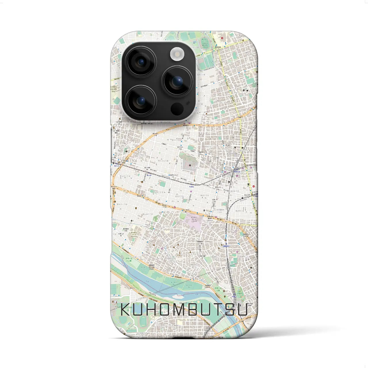 【九品仏(東京都)】地図柄iPhoneケース(バックカバータイプ)