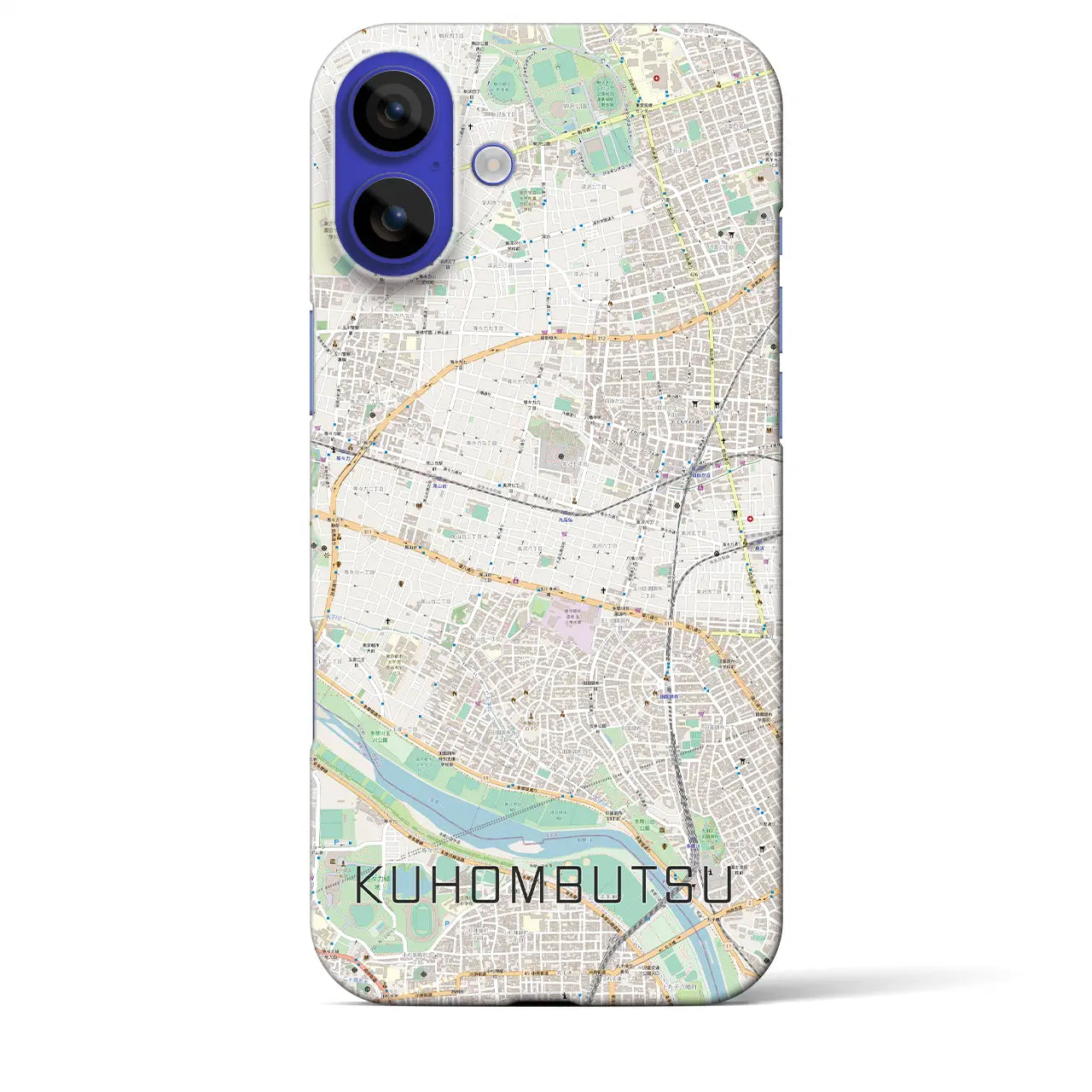 【九品仏(東京都)】地図柄iPhoneケース(バックカバータイプ)