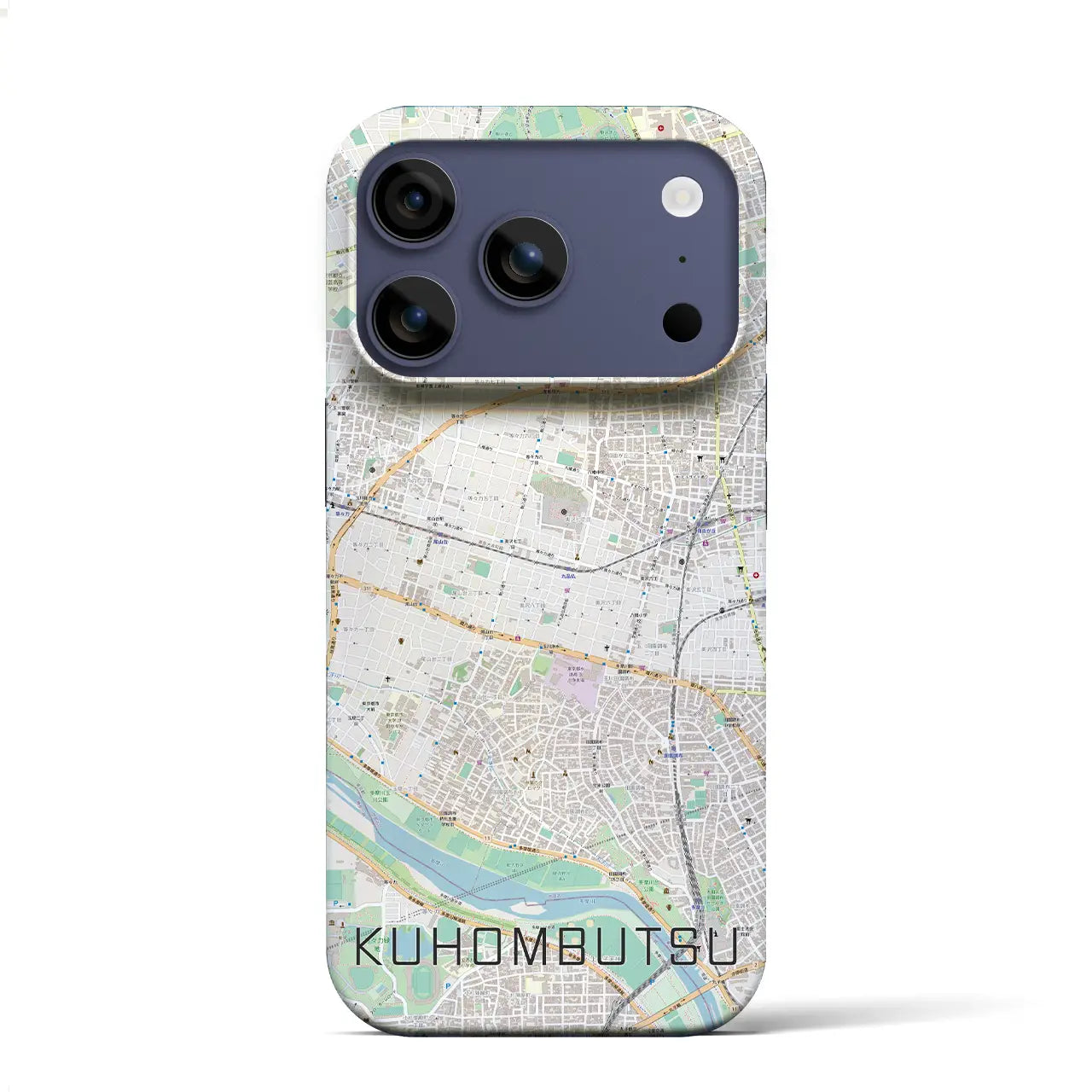 【九品仏(東京都)】地図柄iPhoneケース(バックカバータイプ)