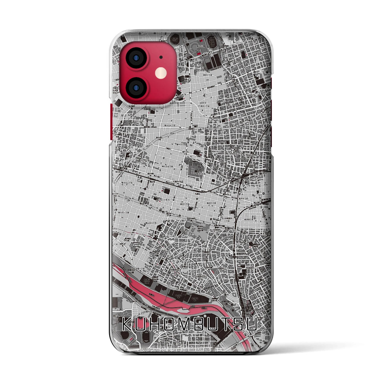 【九品仏(東京都)】地図柄iPhoneケース(クリアタイプ)