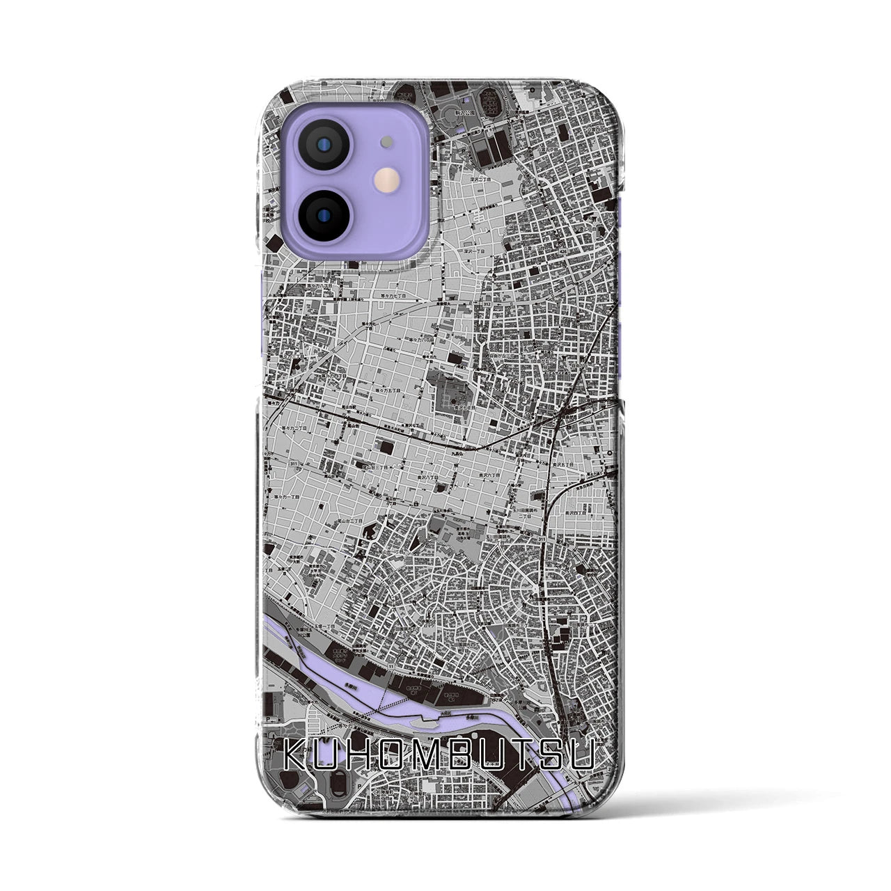 【九品仏(東京都)】地図柄iPhoneケース(クリアタイプ)