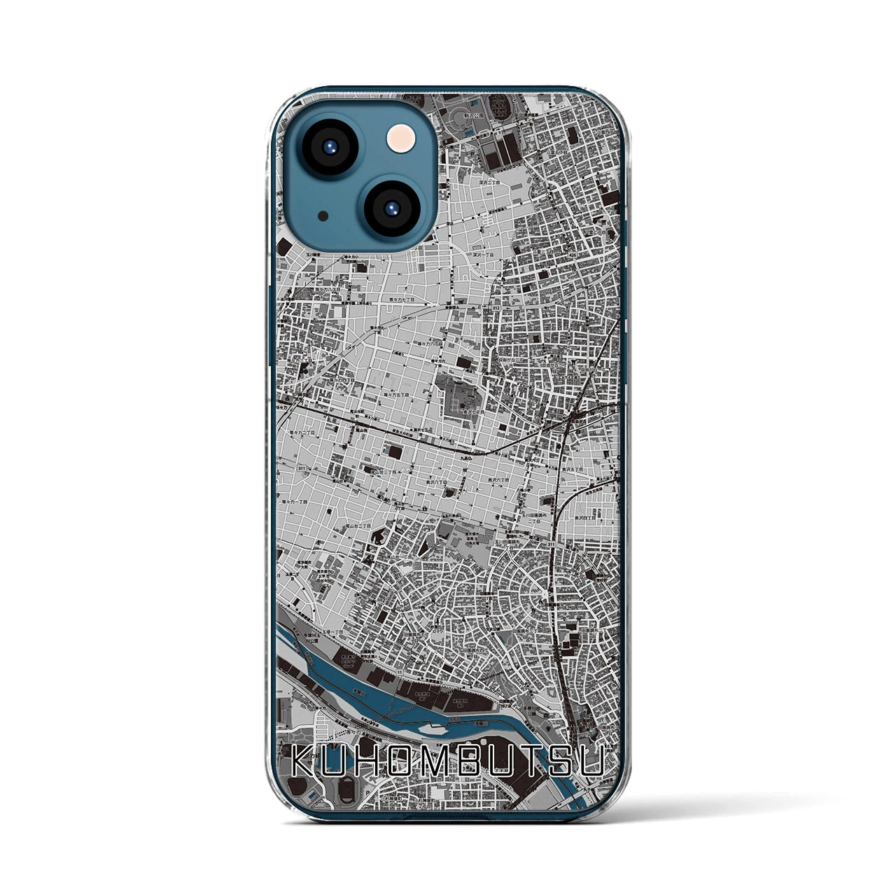 【九品仏(東京都)】地図柄iPhoneケース(クリアタイプ)