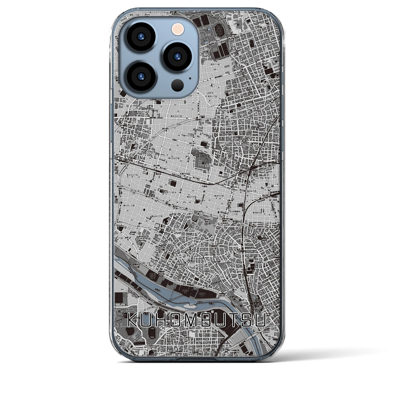 【九品仏(東京都)】地図柄iPhoneケース(クリアタイプ)