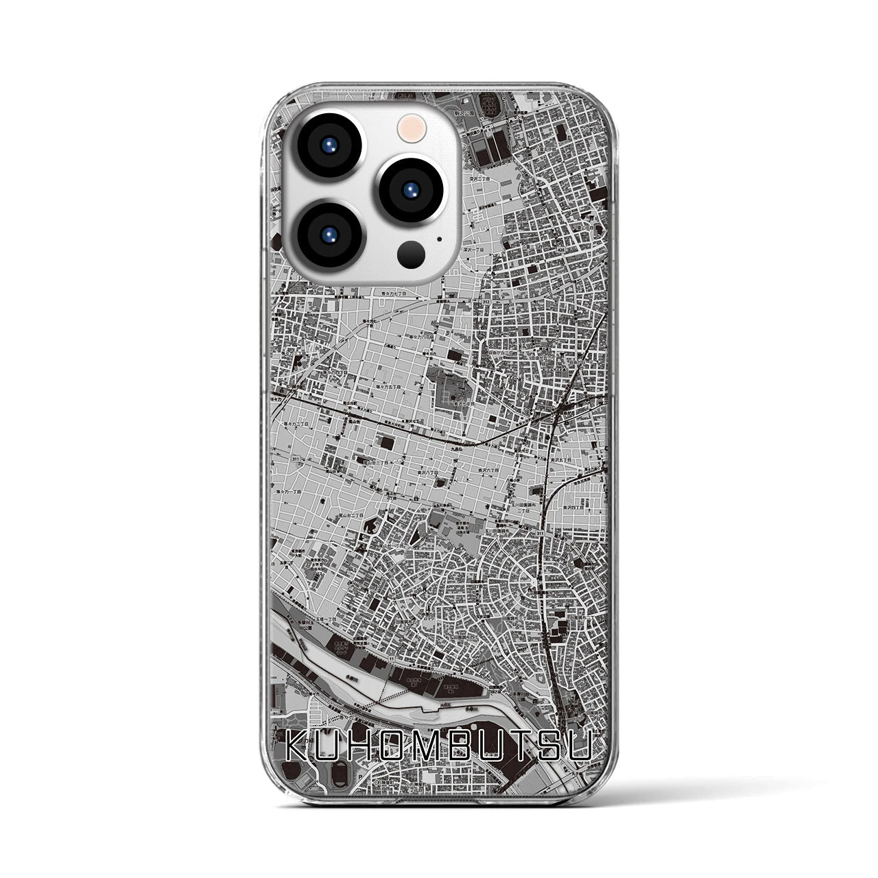 【九品仏(東京都)】地図柄iPhoneケース(クリアタイプ)