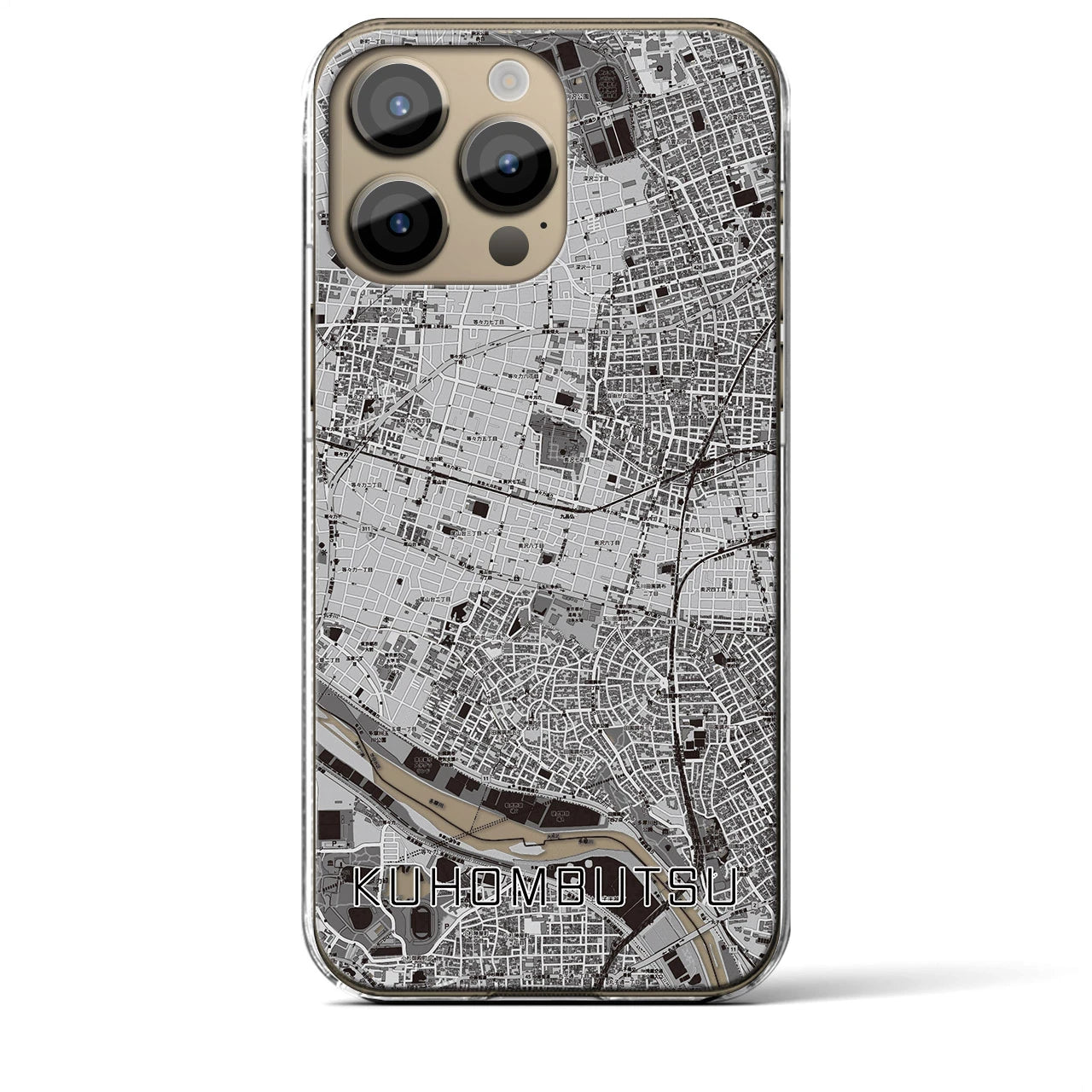 【九品仏(東京都)】地図柄iPhoneケース(クリアタイプ)