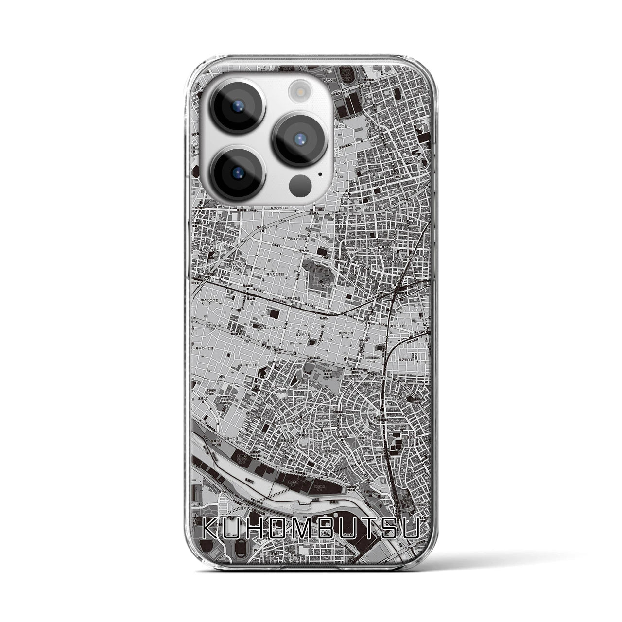 【九品仏(東京都)】地図柄iPhoneケース(クリアタイプ)