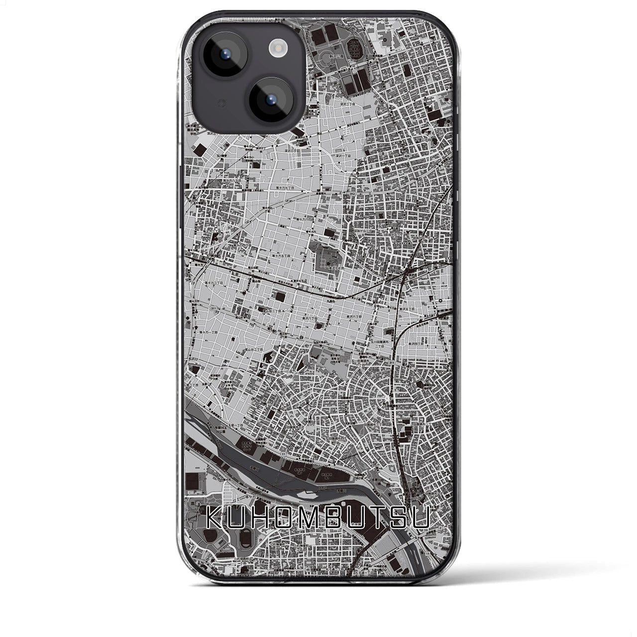 【九品仏(東京都)】地図柄iPhoneケース(クリアタイプ)
