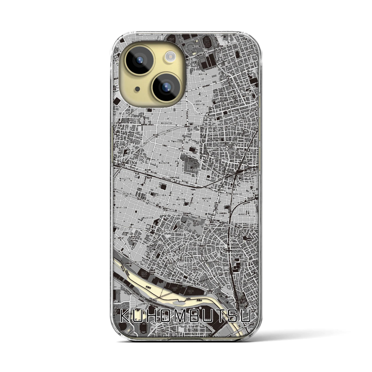 【九品仏(東京都)】地図柄iPhoneケース(クリアタイプ)
