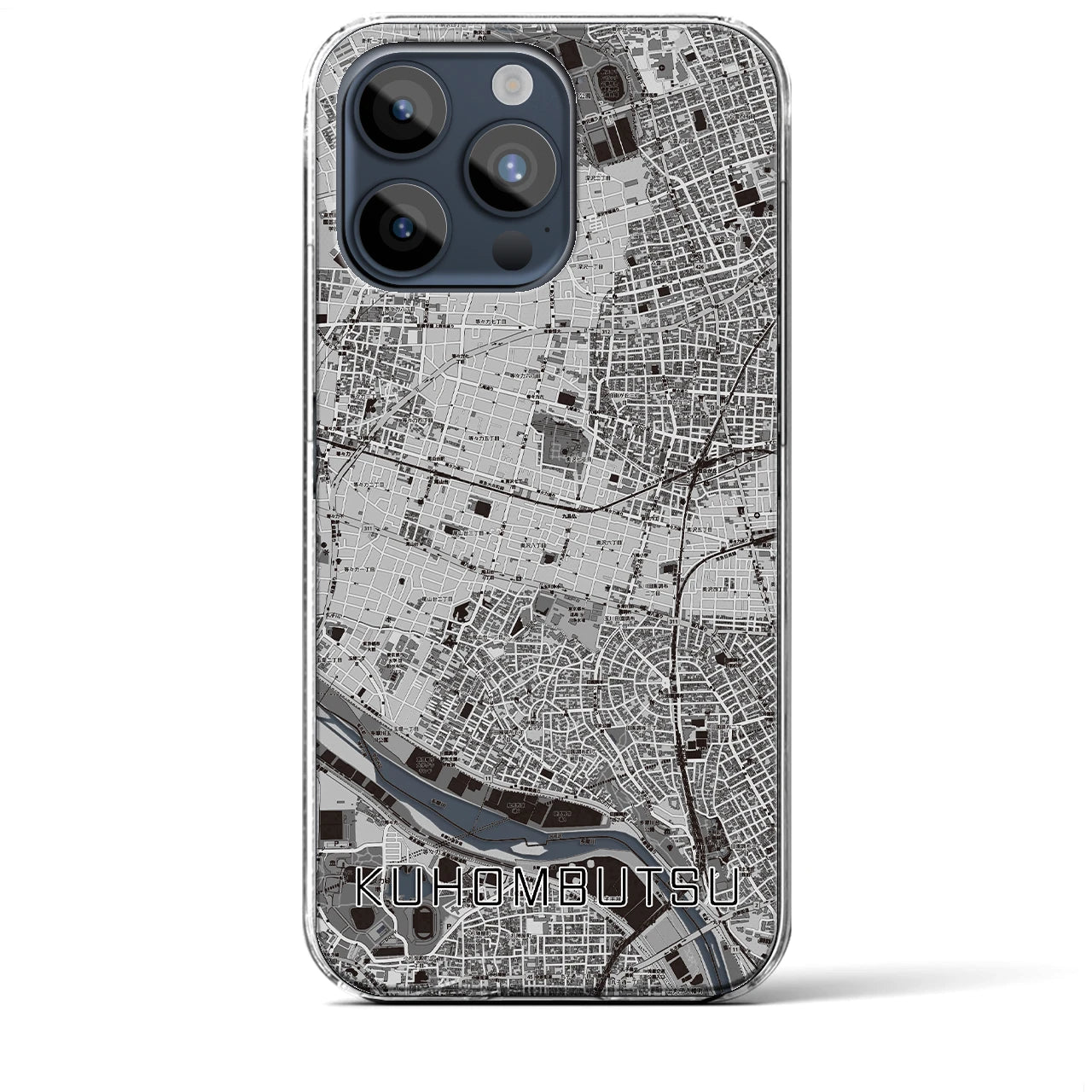 【九品仏(東京都)】地図柄iPhoneケース(クリアタイプ)