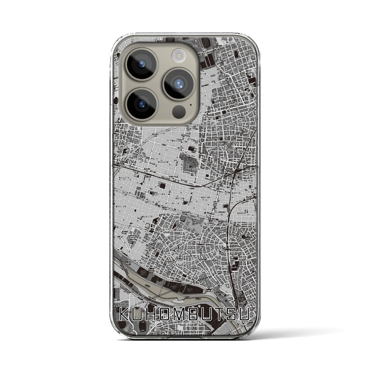 【九品仏(東京都)】地図柄iPhoneケース(クリアタイプ)