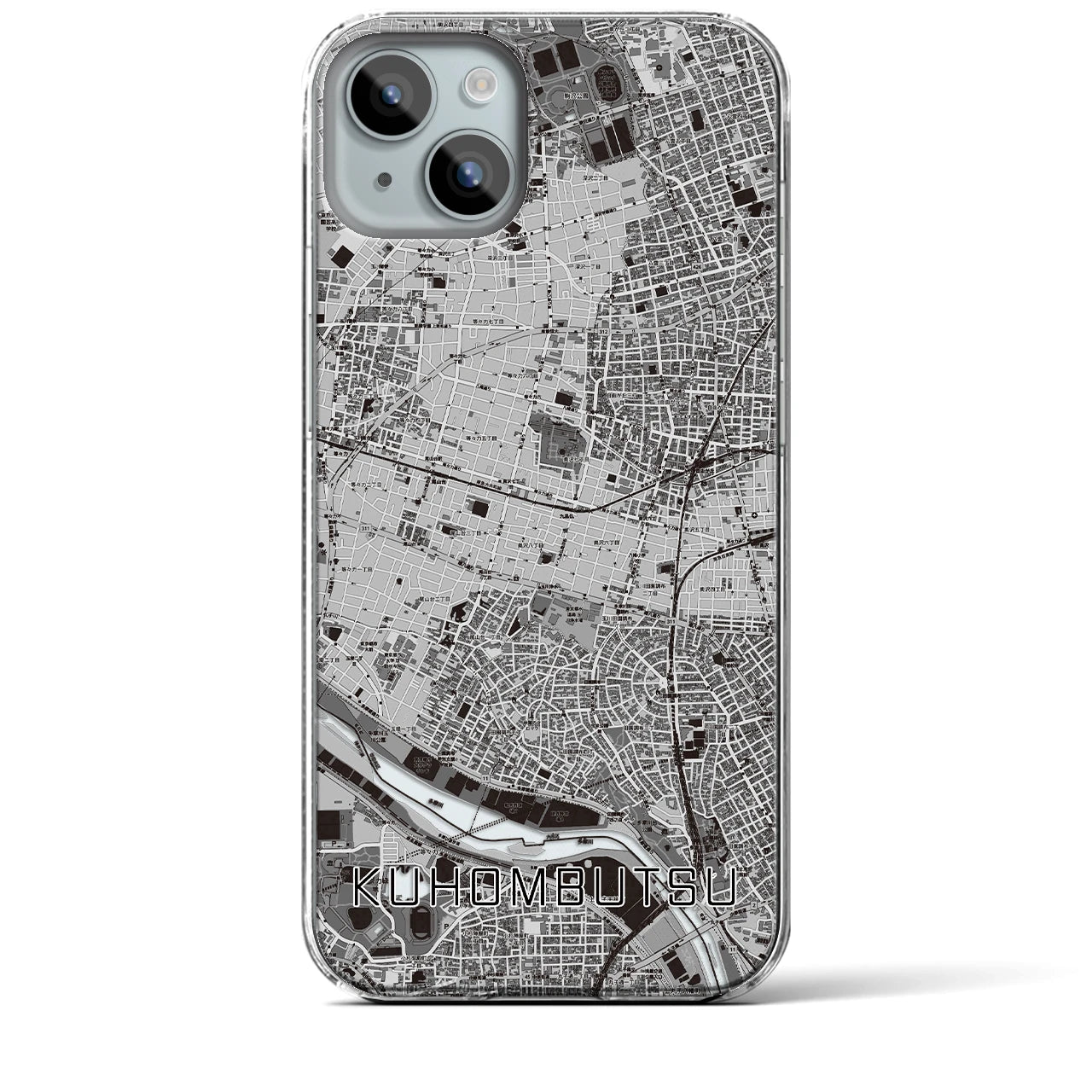 【九品仏(東京都)】地図柄iPhoneケース(クリアタイプ)