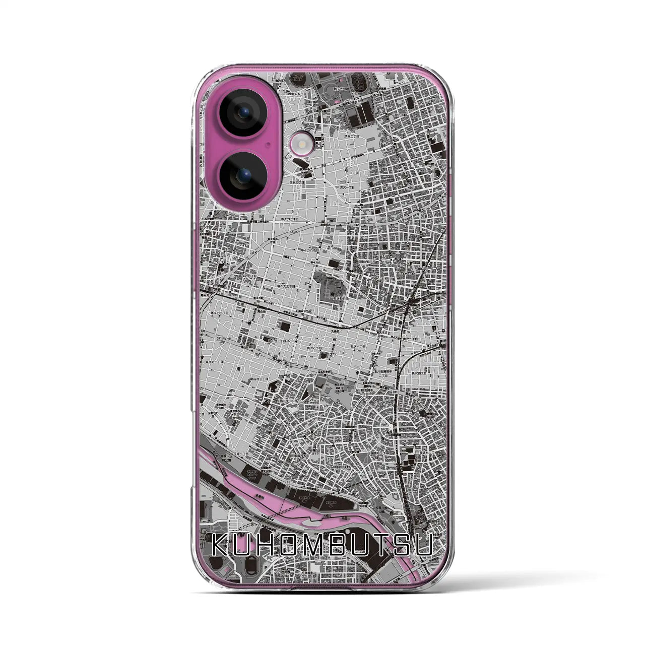 【九品仏(東京都)】地図柄iPhoneケース(クリアタイプ)