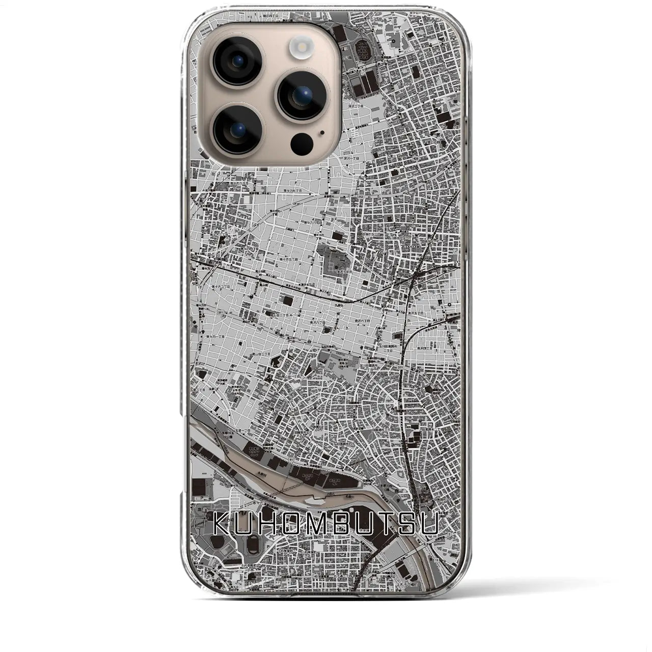 【九品仏(東京都)】地図柄iPhoneケース(クリアタイプ)