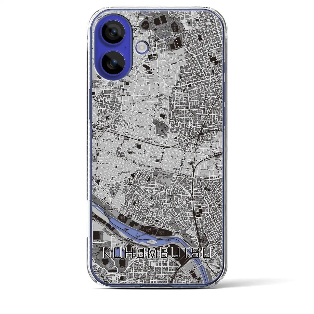 【九品仏(東京都)】地図柄iPhoneケース(クリアタイプ)