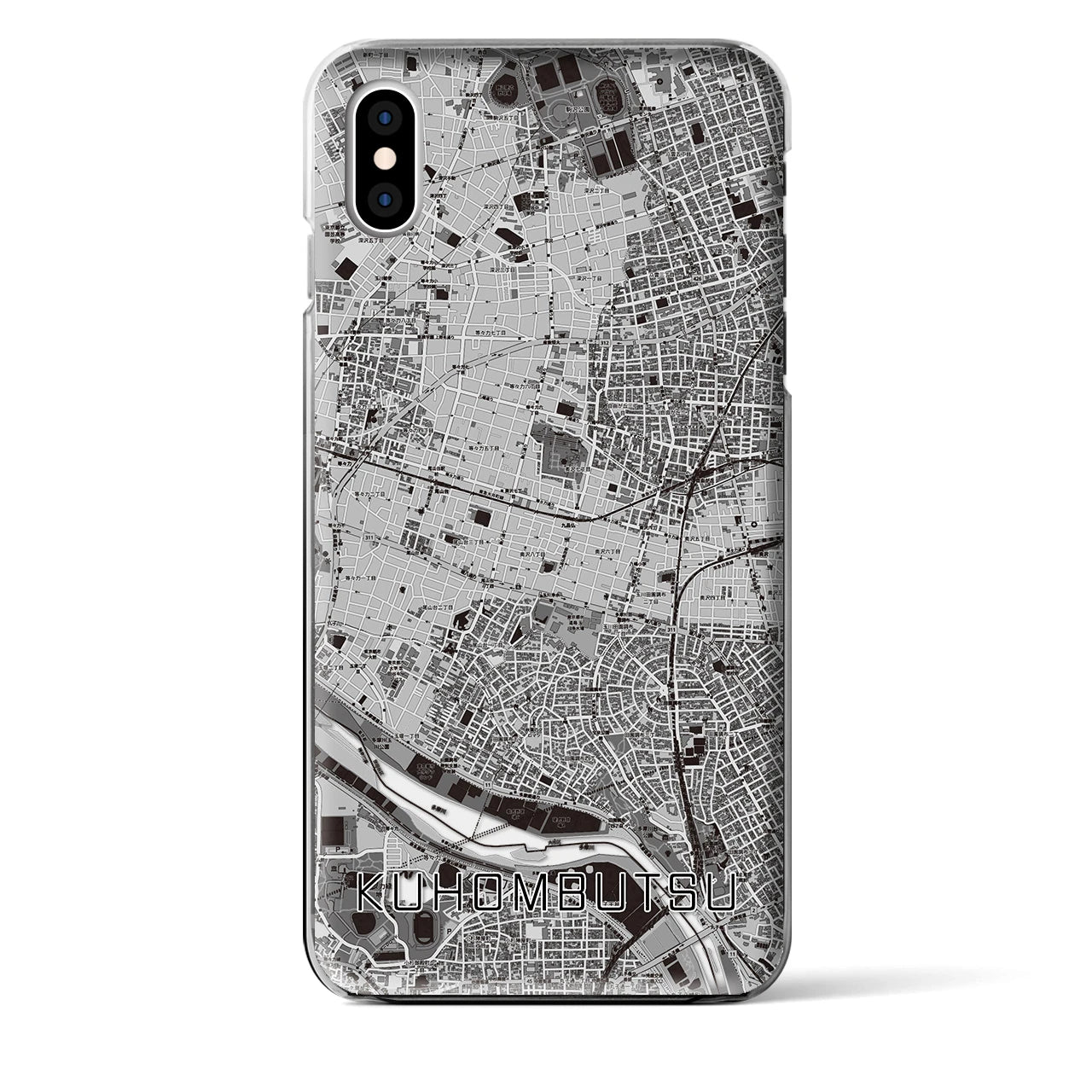 【九品仏(東京都)】地図柄iPhoneケース(クリアタイプ)