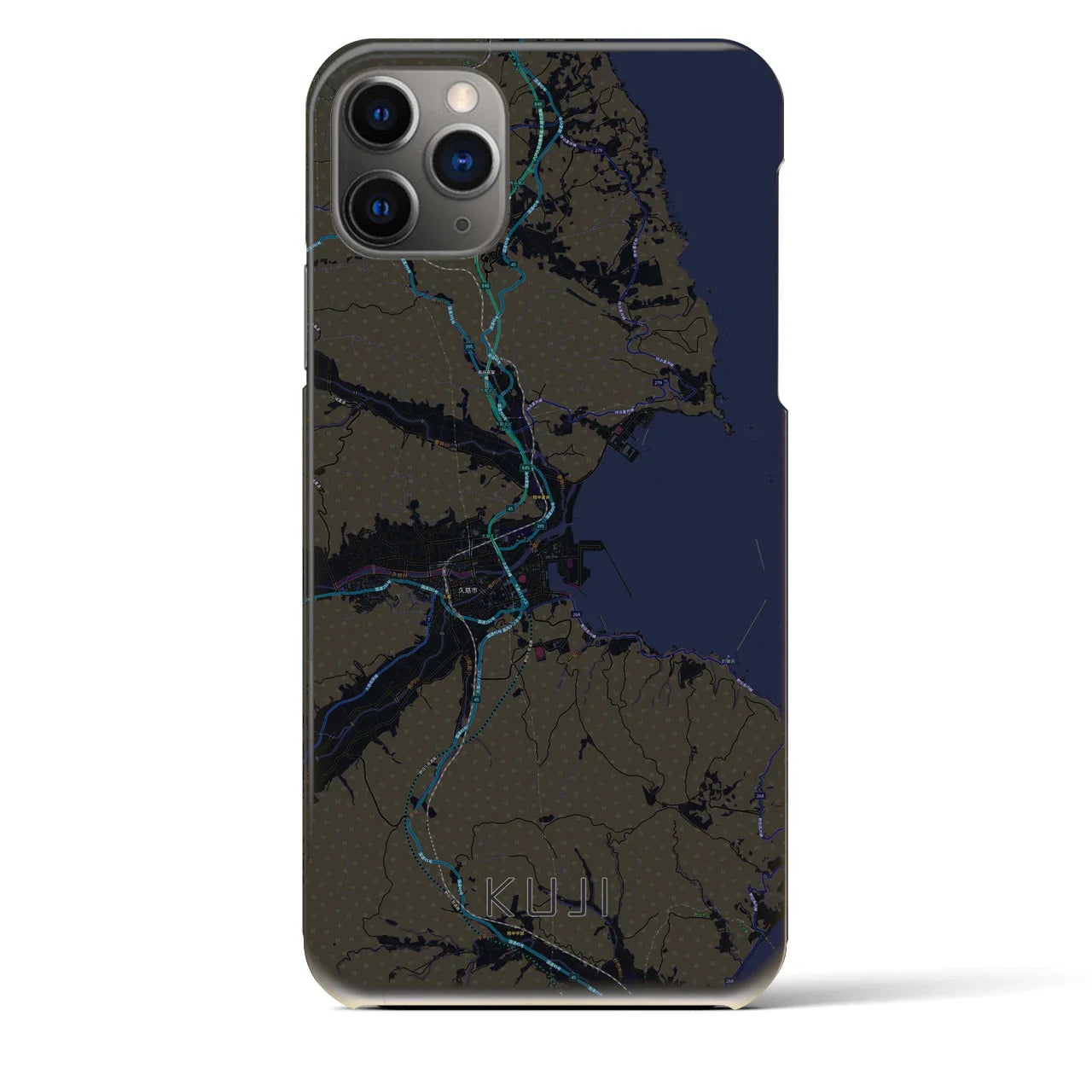 【久慈(岩手県)】地図柄iPhoneケース(バックカバータイプ)