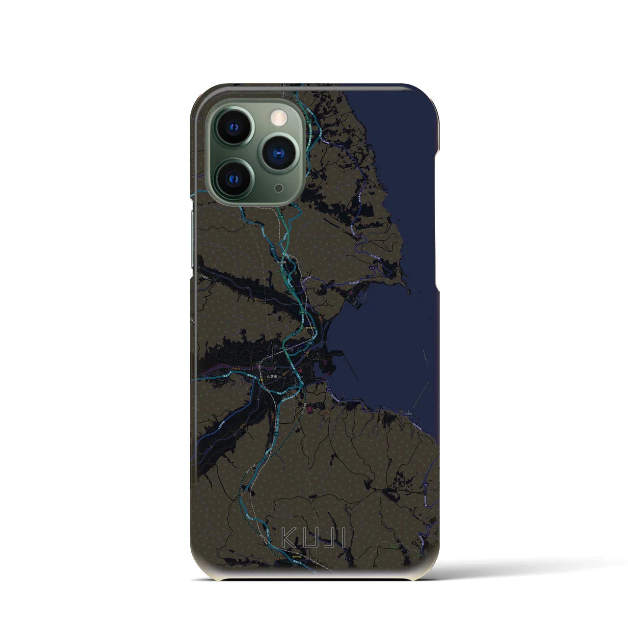 【久慈(岩手県)】地図柄iPhoneケース(バックカバータイプ)