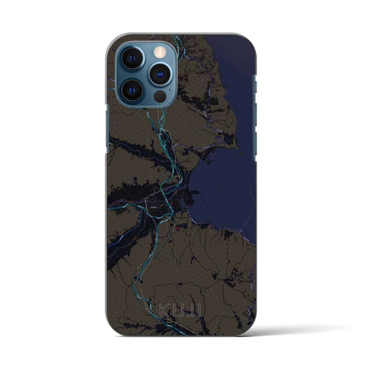 【久慈(岩手県)】地図柄iPhoneケース(バックカバータイプ)