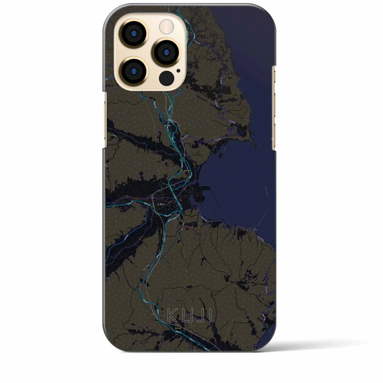 【久慈(岩手県)】地図柄iPhoneケース(バックカバータイプ)
