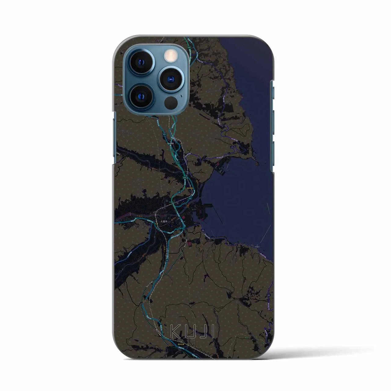 【久慈(岩手県)】地図柄iPhoneケース(バックカバータイプ)