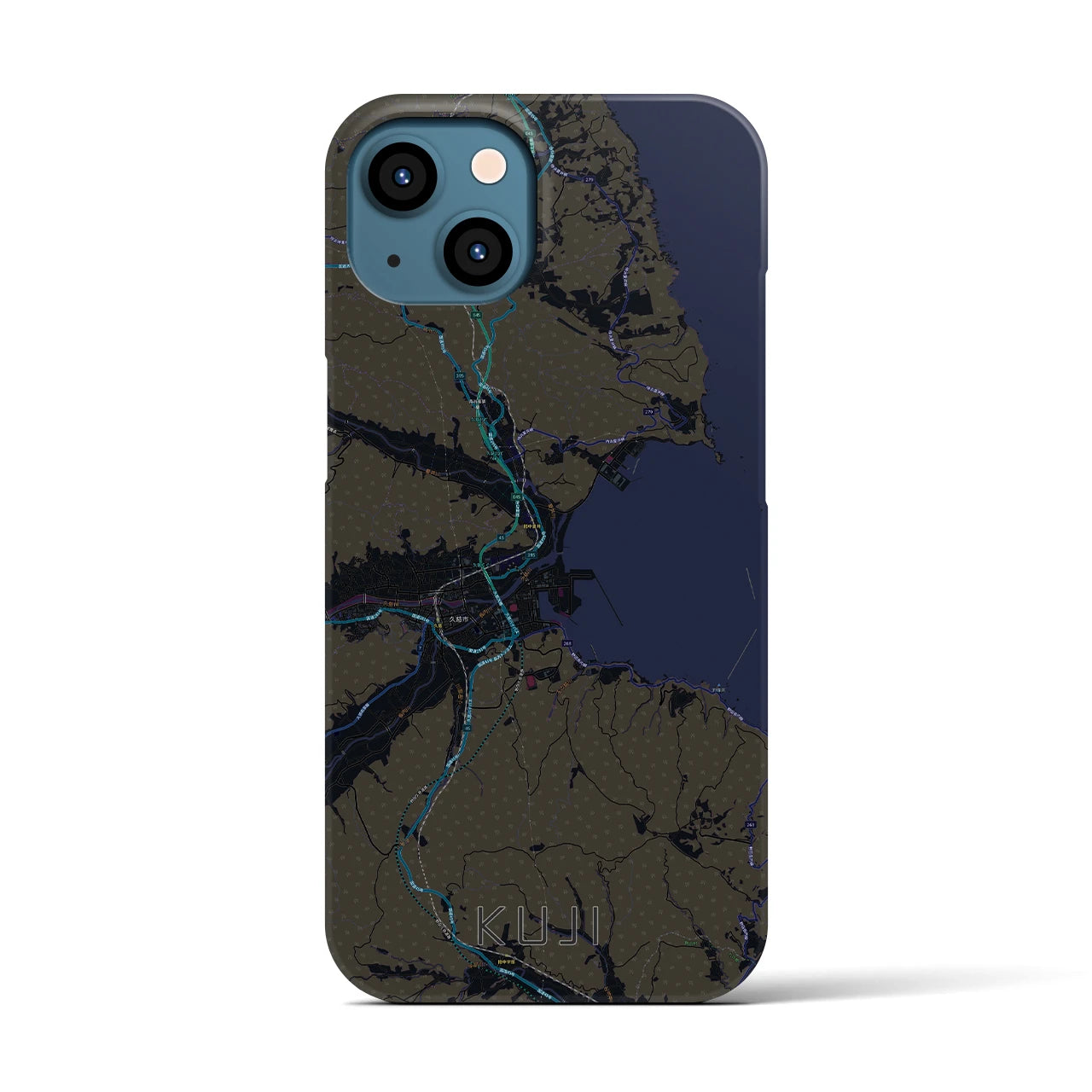 【久慈(岩手県)】地図柄iPhoneケース(バックカバータイプ)