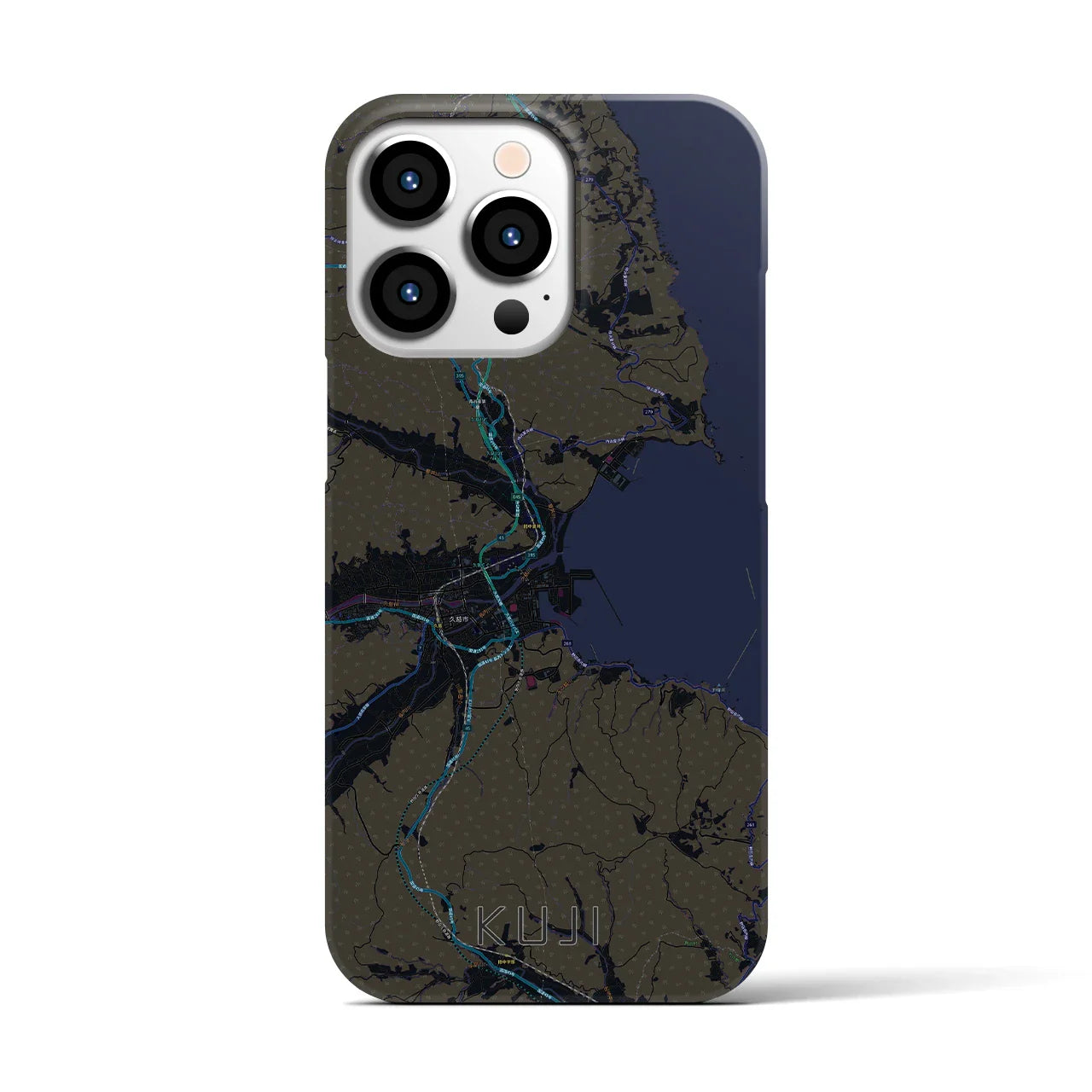 【久慈(岩手県)】地図柄iPhoneケース(バックカバータイプ)