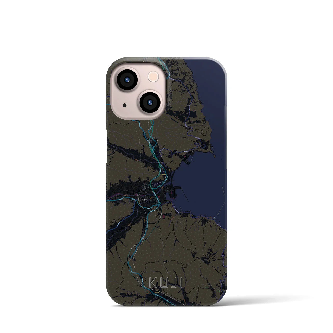 【久慈(岩手県)】地図柄iPhoneケース(バックカバータイプ)