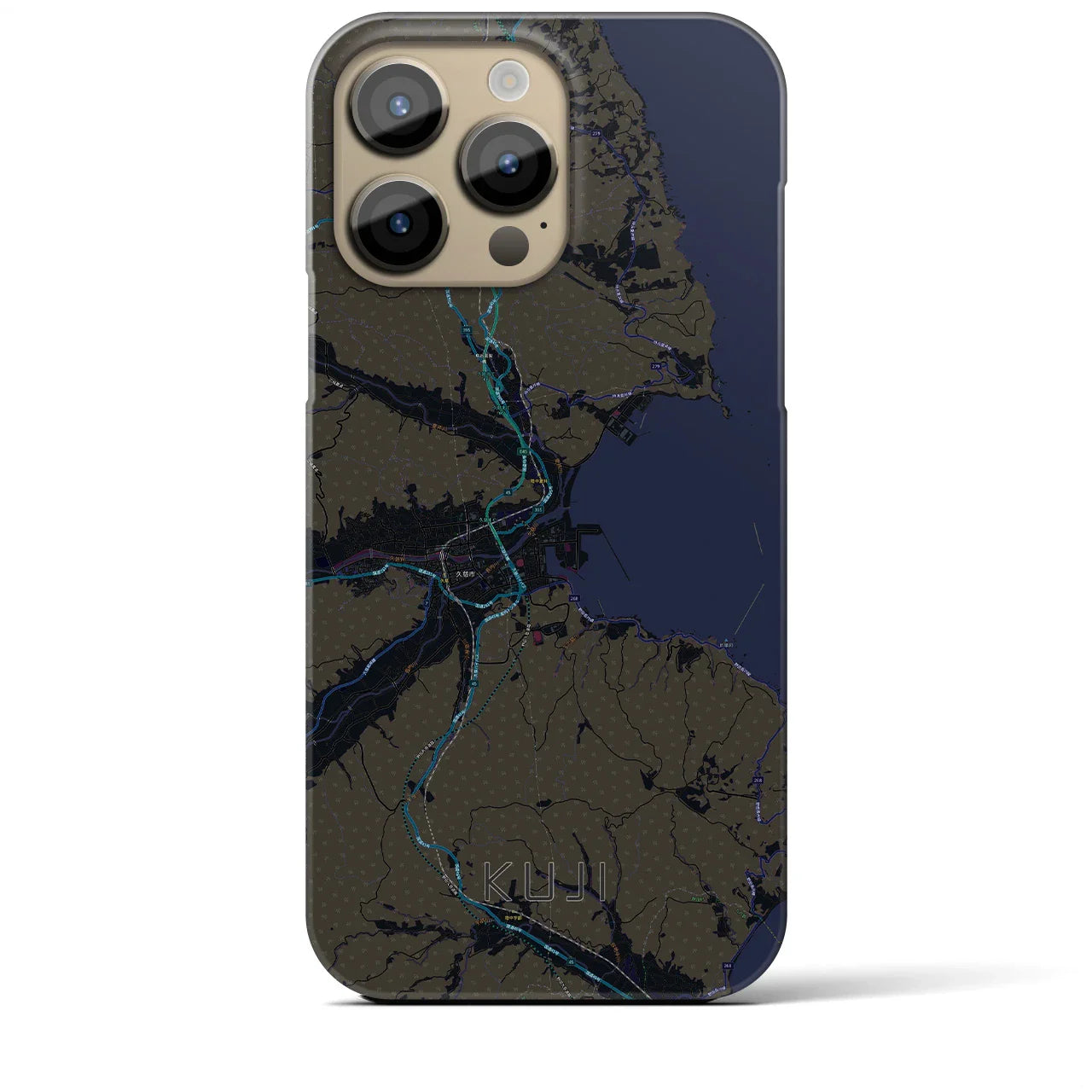 【久慈(岩手県)】地図柄iPhoneケース(バックカバータイプ)