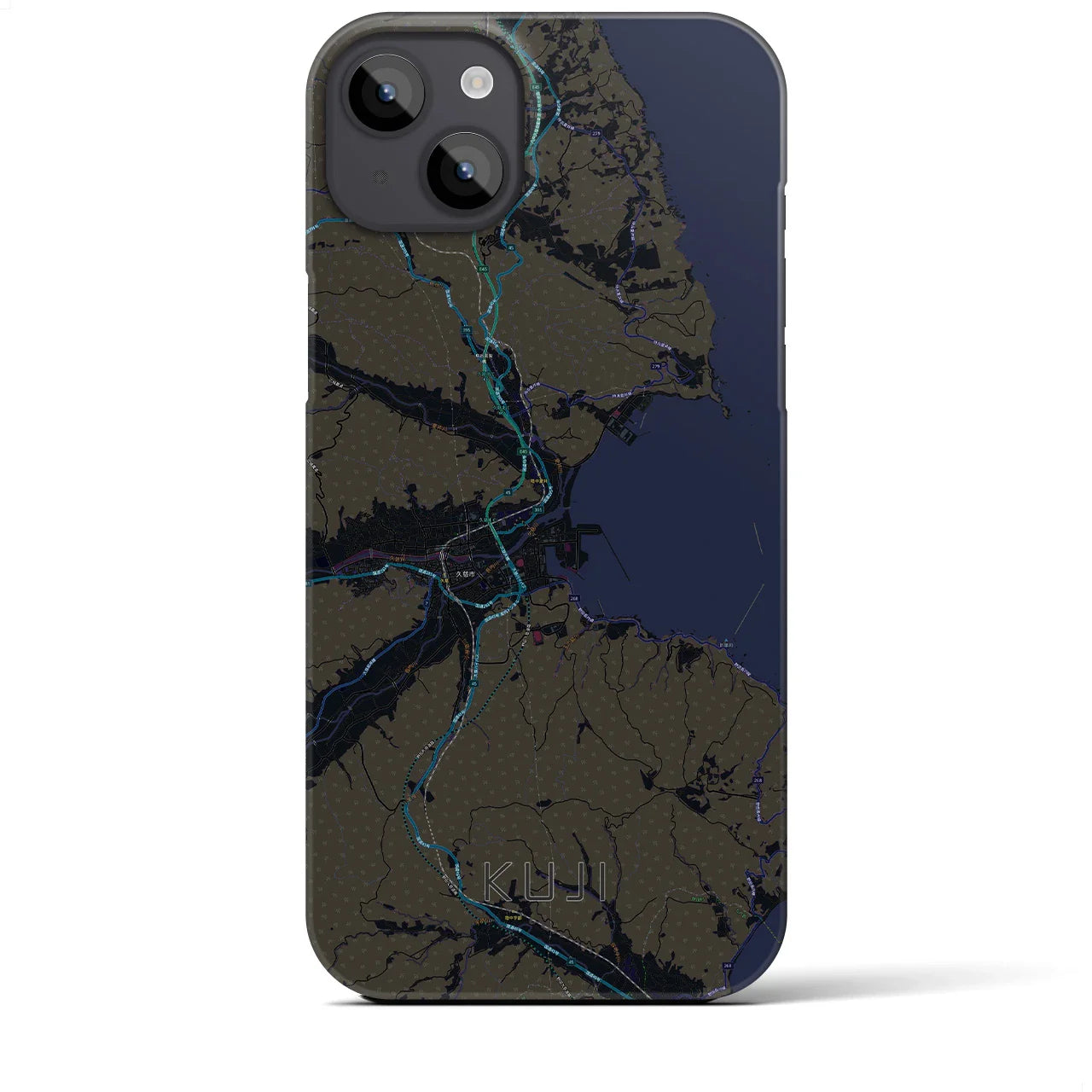 【久慈(岩手県)】地図柄iPhoneケース(バックカバータイプ)