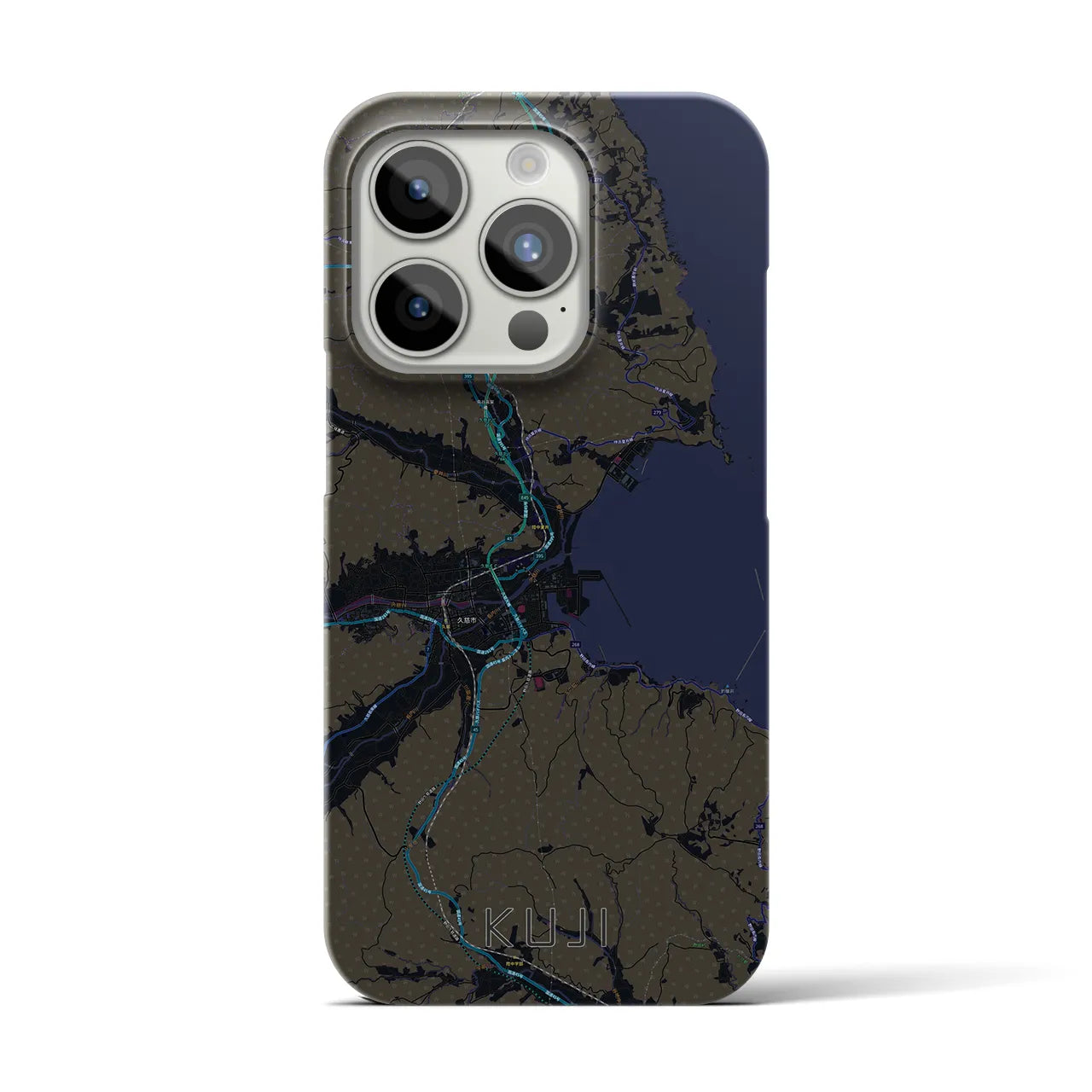 【久慈(岩手県)】地図柄iPhoneケース(バックカバータイプ)
