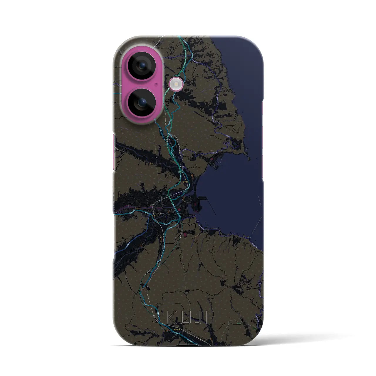 【久慈(岩手県)】地図柄iPhoneケース(バックカバータイプ)