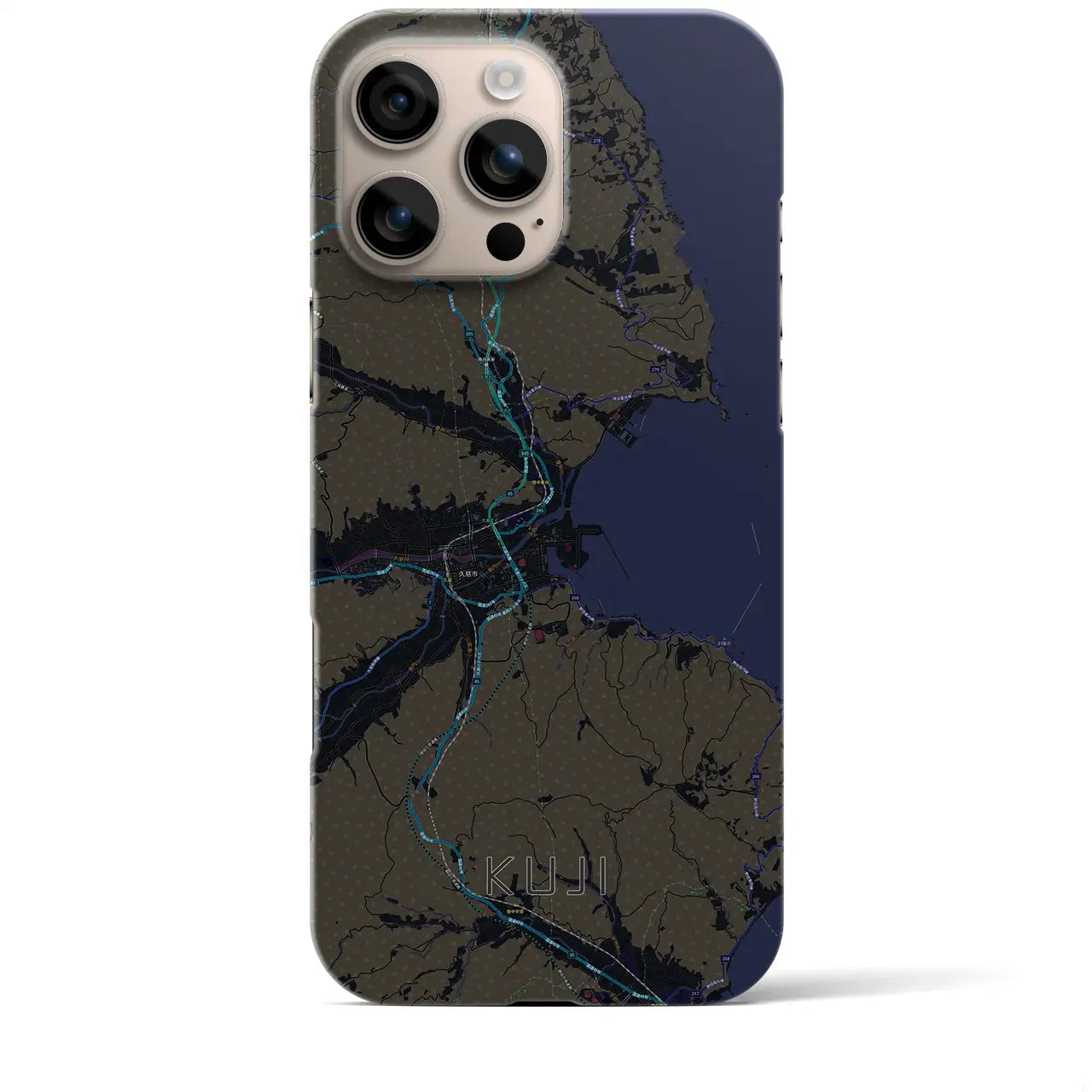 【久慈(岩手県)】地図柄iPhoneケース(バックカバータイプ)