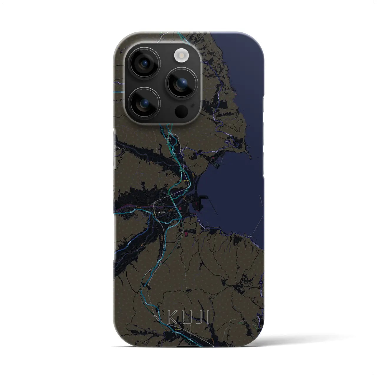【久慈(岩手県)】地図柄iPhoneケース(バックカバータイプ)
