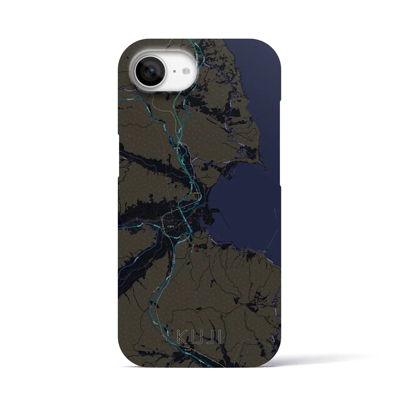 【久慈(岩手県)】地図柄iPhoneケース(バックカバータイプ)