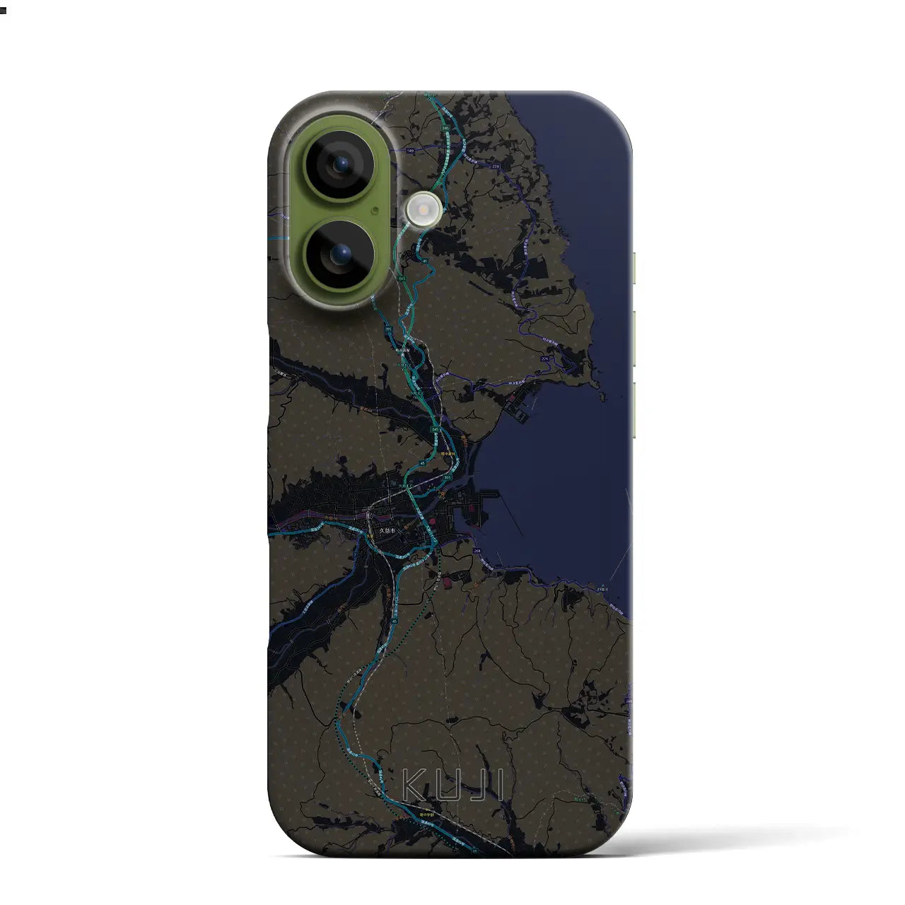 【久慈(岩手県)】地図柄iPhoneケース(バックカバータイプ)