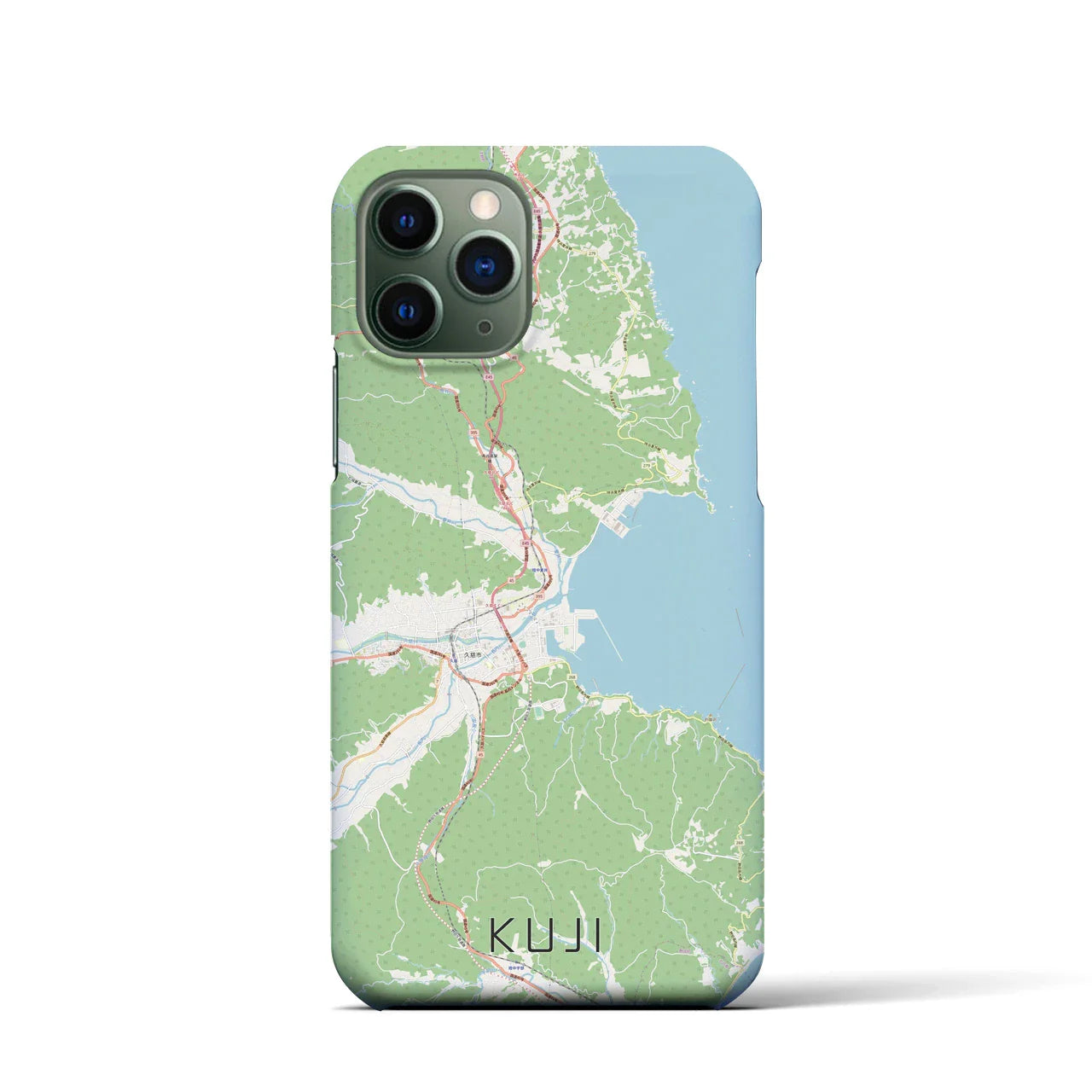 【久慈(岩手県)】地図柄iPhoneケース(バックカバータイプ)